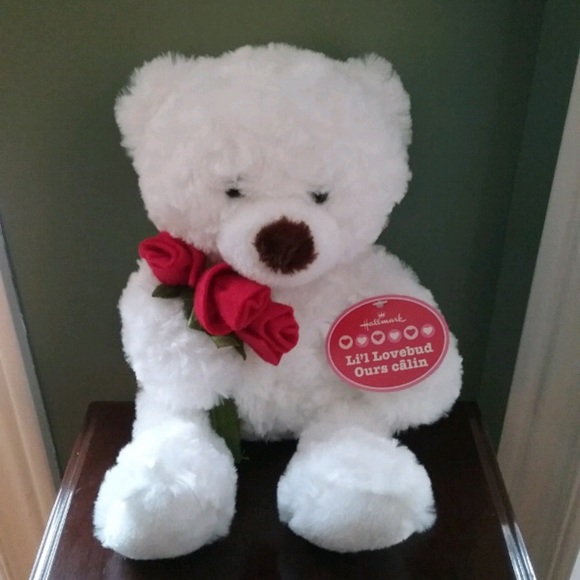Valentines Bear with Roses - Picture 1 of 3